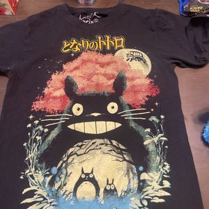 My Neighbor Totoro Embroidered Graphic Tee - Anime Fan / Rock And Death / Small